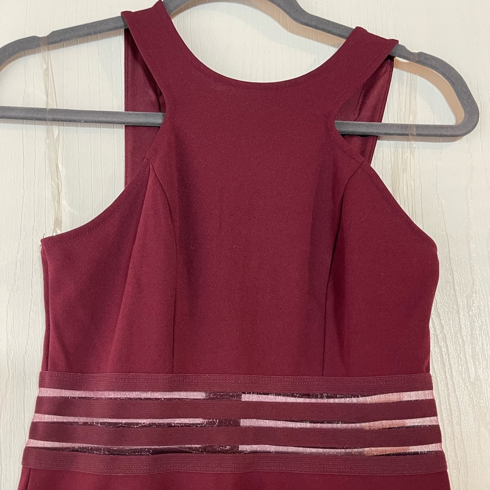 Short dress with cute sheer detail on waist area. New with no tags.